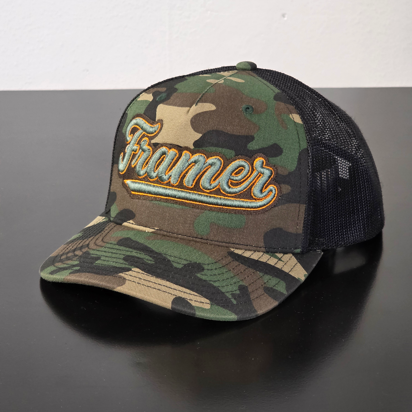 "FRAMER" 3D Embroidered Hat - Camo Edition